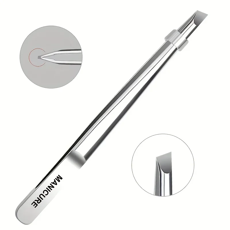 Schrägpinzette aus Edelstahl, präzise für die Augenbrauenpflege, Wimpernanwendung und Trimmen, geeignet für Bart, Schnurrbart