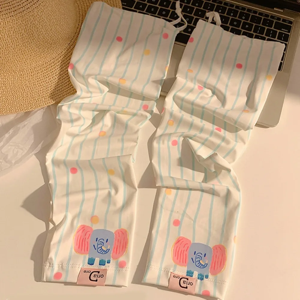 Милые анти-УФ-мультяшные рукава из ледяного шелка, свободные милые солнцезащитные рукава, перчатки с длинными рукавами, солнцезащитные велосипедные перчатки, летние