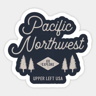 Pacific Northwest  5PCS Stickers for Print Cute Decor  Art Anime Room Stickers Window Car Background Laptop Luggage Home Bumper