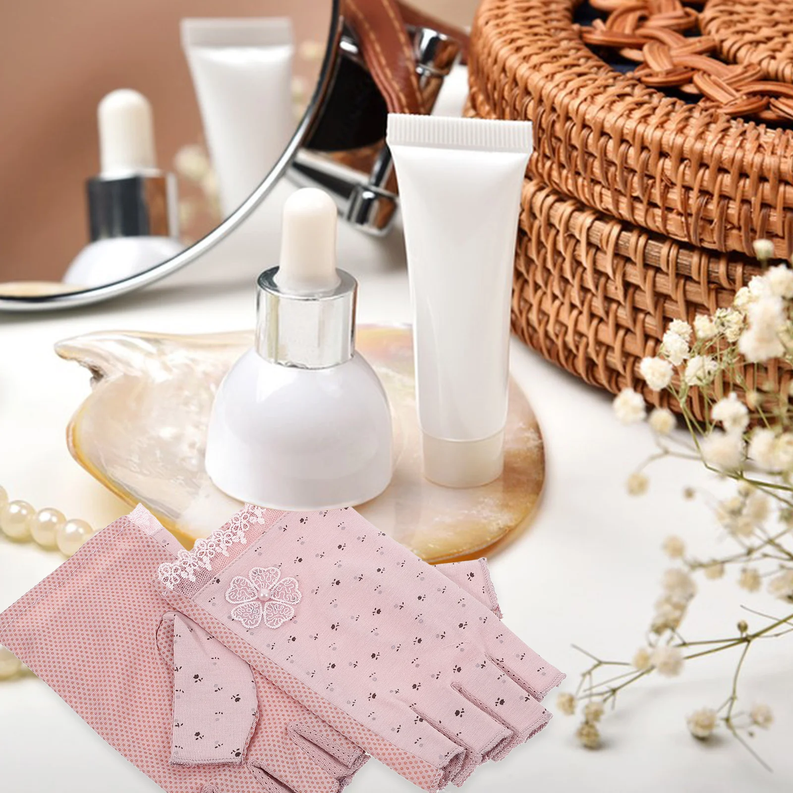 زوج واحد من قفازات الحماية من الشمس، تصميم نصف إصبع قابل للتنفس للقيادة والركض والتسلق والمشي لمسافات طويلة والأنشطة الخارجية