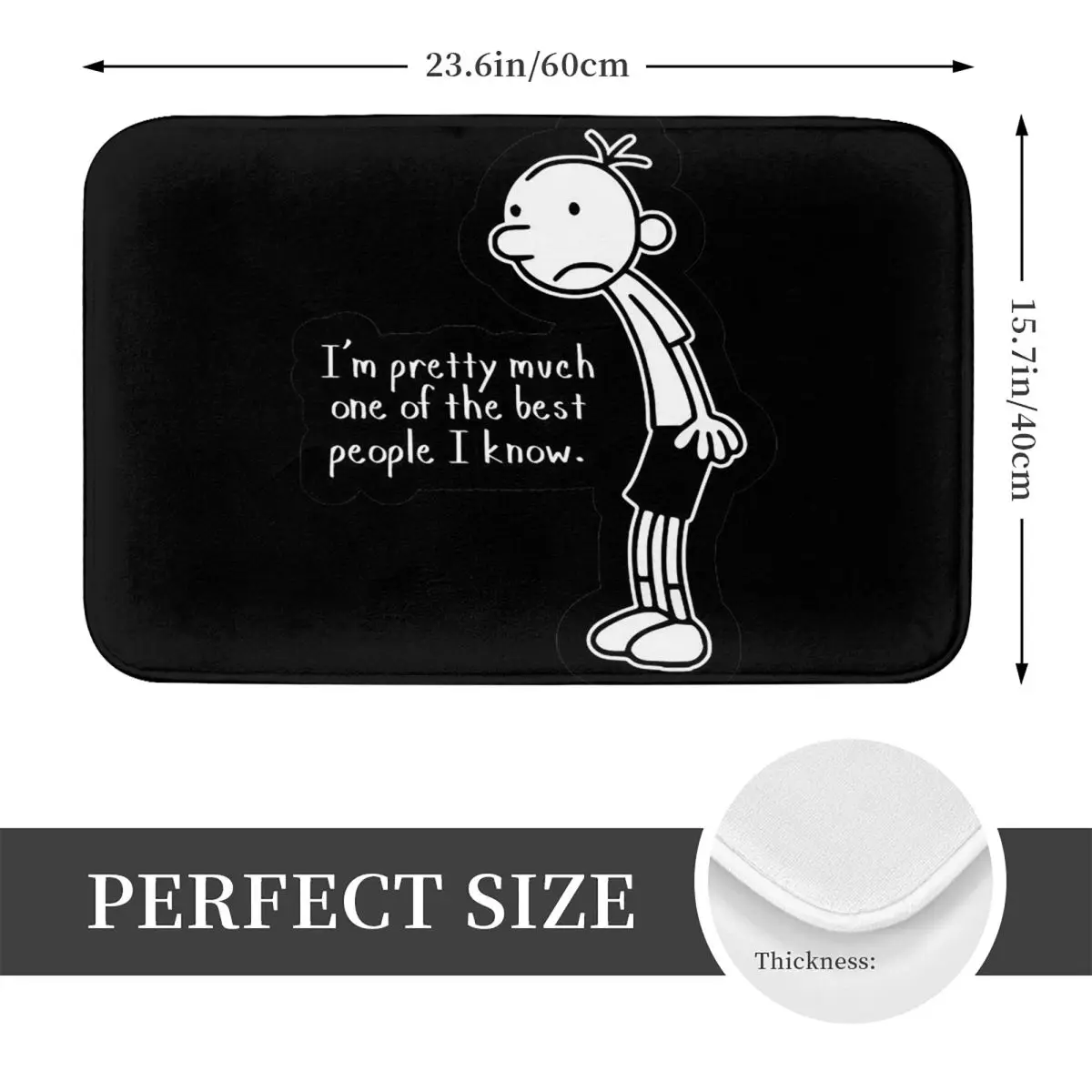 Diary Of A Wimpy Kid Anti-slip Doormat Floor Mat Sand Scraping Carpet Rug for Kitchen Entrance Home Bedroom Footpad Mats