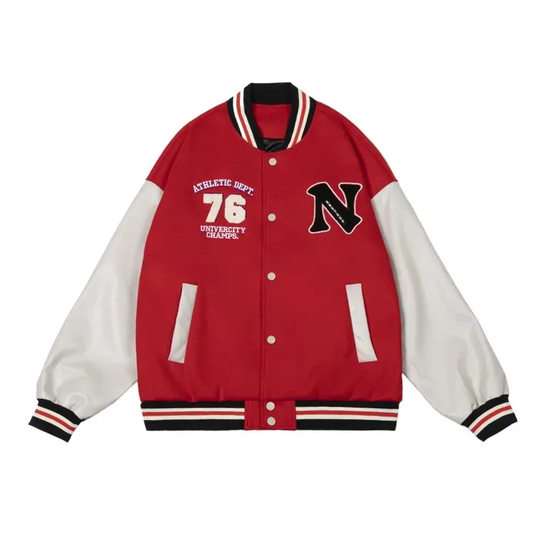 Kurtka baseballowa męska nowa Retro hip-hopowa męska kurtka Varsity Casual wiosna jesień para główna odzież uliczna Streetwear Man 2024