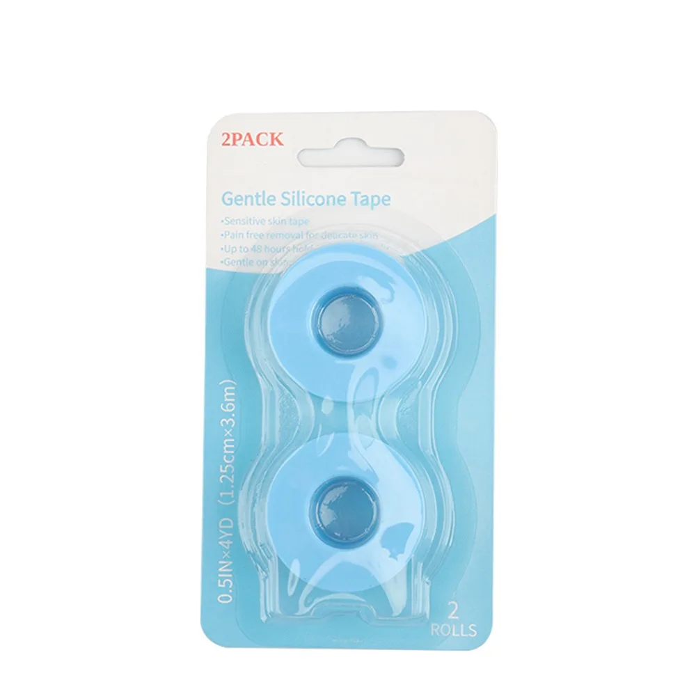 2 rolos de fita de extensão de cílios de gel de silicone remoção indolor fitas de cílios respiráveis não-tecido suave sob almofadas de olho ferramenta
