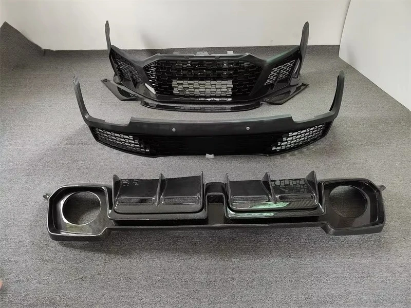 High Quality Resin Primer Carbon Fiber Old Model Modified New Front Bumper Front Lip Rear Bumper Diffuser for R8 Body Kit