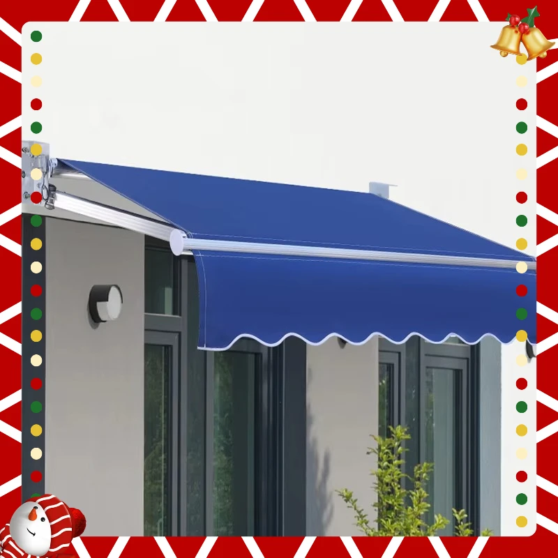 Manufacture Aluminum Hand Retractable Awning Outdoor Fixed Awning Terrace Patio Sun Shade Canopy for Garden Yard Balcony Villa