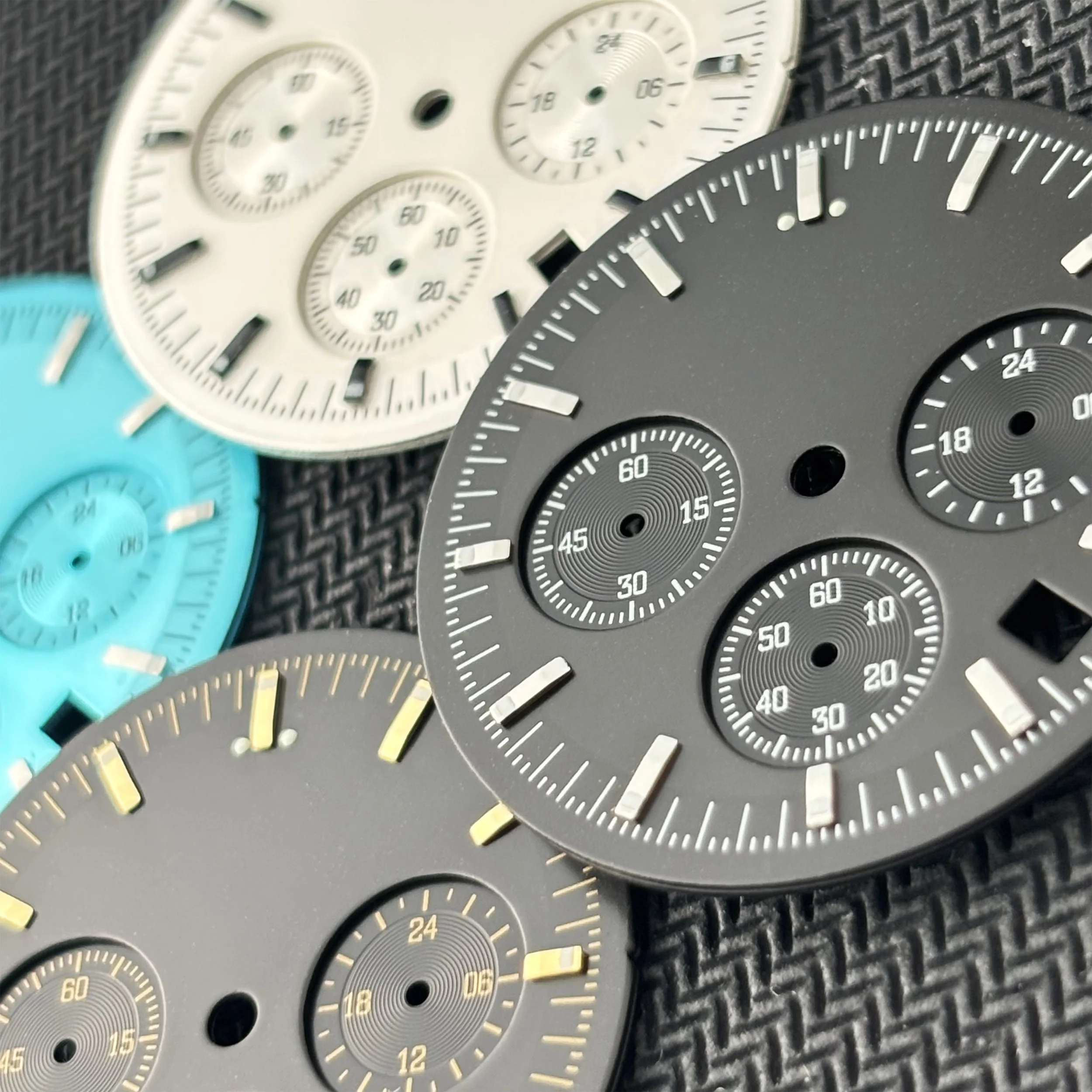 32.5 مللي متر الطلب vk63 الاتصال الهاتفي ل 40 مللي متر حافظة ساعة اكسسوارات VK63 حركة ساعة اليد تعديل أجزاء أدوات VK63 الاتصال الهاتفي الأبيض