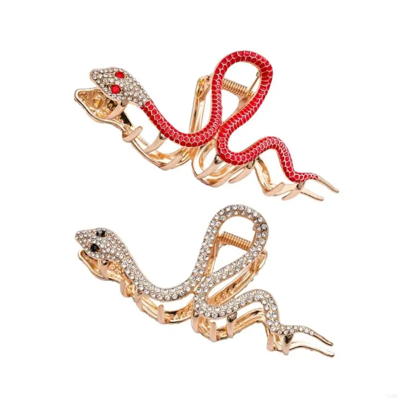 N5KE Unique Snake Shaped Large Hair Claw Clip Ponytail Claw Snake Hair Grip Barrettes Hair Adornment Hair Ornaments