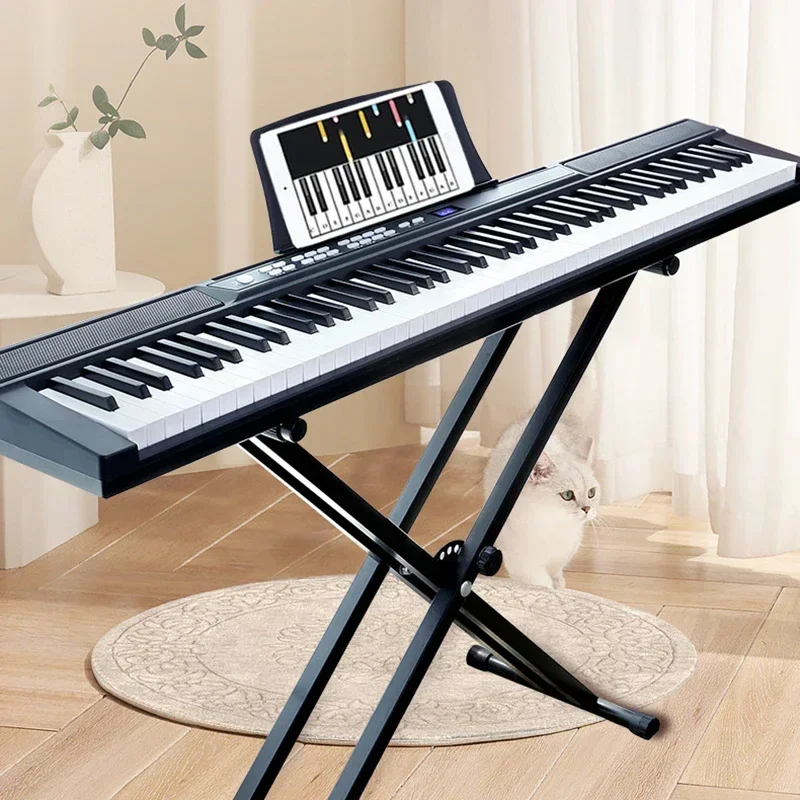 Black Portable Electronic Organ 88 Keys Electronic Piano Adult Children Beginners Pianos Professional Keyboard Instruments image 5