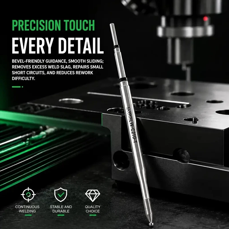 LUOWEI LW-C210-T Drag Soldering Iron Tip Rapid Heat Conduction Smooth Tin Removal Drag Soldering Tip for PCB Repair Tool