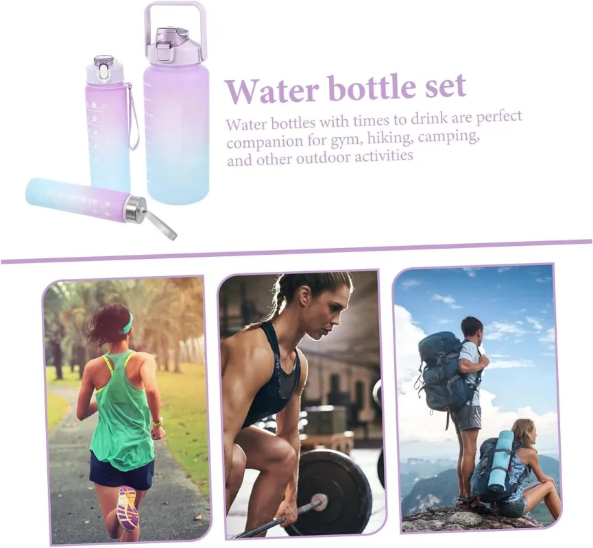 2 Liter Water Bottle with Straw Female Girls Large Portable Travel Bottles Sports Fitness Cup Summer Cold Water with Time Scale