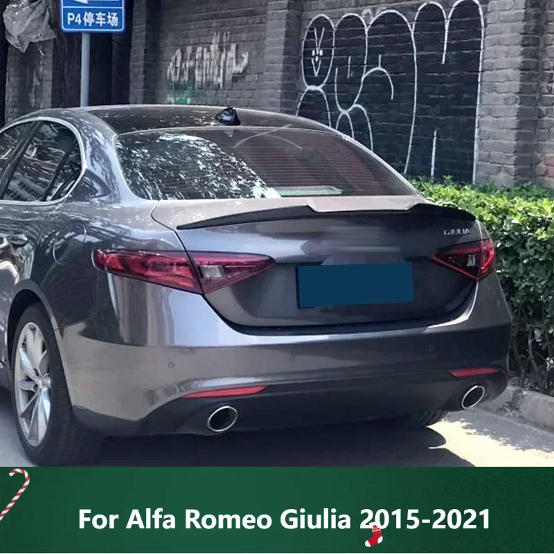 

New！ Real Carbon Spoiler for Alfa Romeo Giulia 2015-2021 Car Rear Trunk Ducktail Wing Refit Accessories