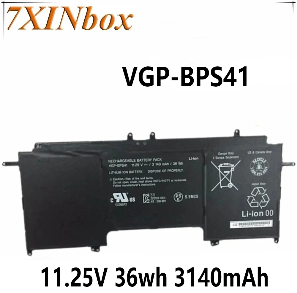 

7XINbox 11.25V 36wh 3140mAh VGP-BPS41 Laptop Battery For Sony Vaio Flip 13 SVF13N SVF13N13CXB SVF13N18SCB SVF13N17SCB SVF13NA1PT