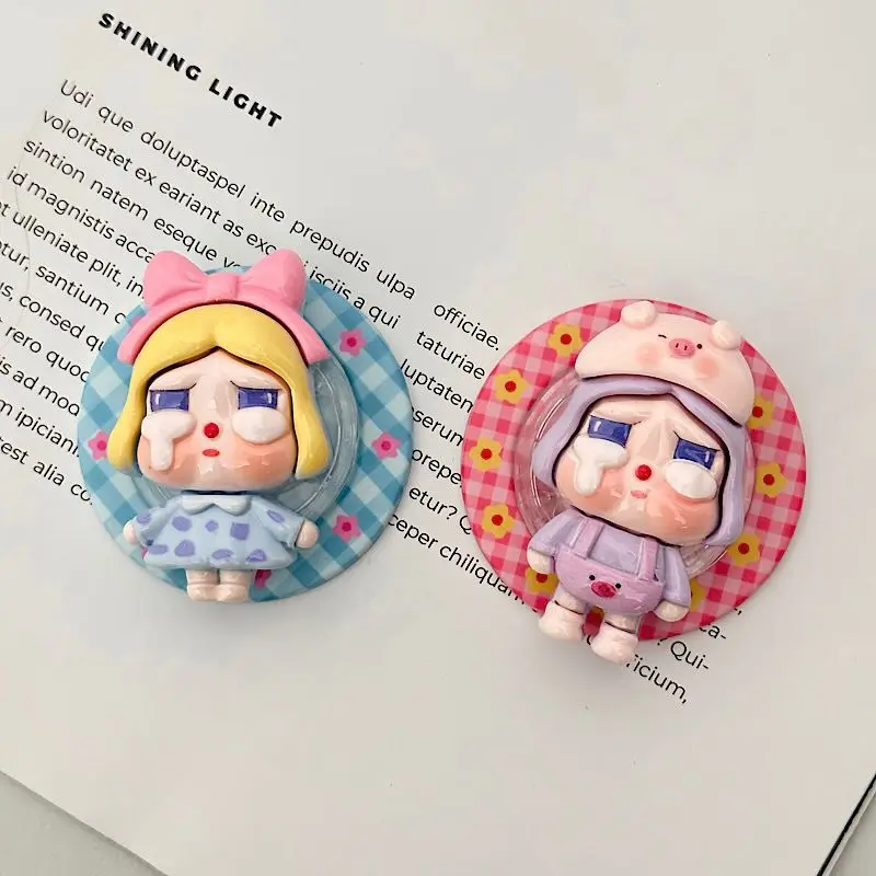 

Розовая кукла для Magsafe, магнитная ручка для телефона Tok Griptok, подставка для iPhone, забавный складной держатель для беспроводной зарядки