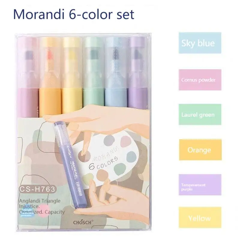 6-pcs-highlighter-canetas-kawaii-doces-morandi-cor-marcadores-de-manga-desenho-caneta-pastel-highlighter-conjunto-bonito-papelaria-destaque