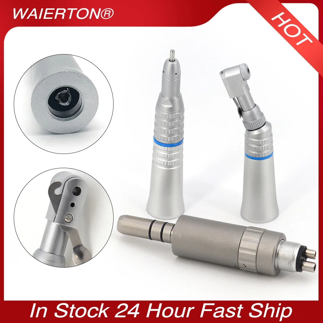 Dental NSK Style Low Speed Handpiece Polishing Micromotor Contra Angle Straight With 2/4 Hole Motor Air Turbine E-type Connector