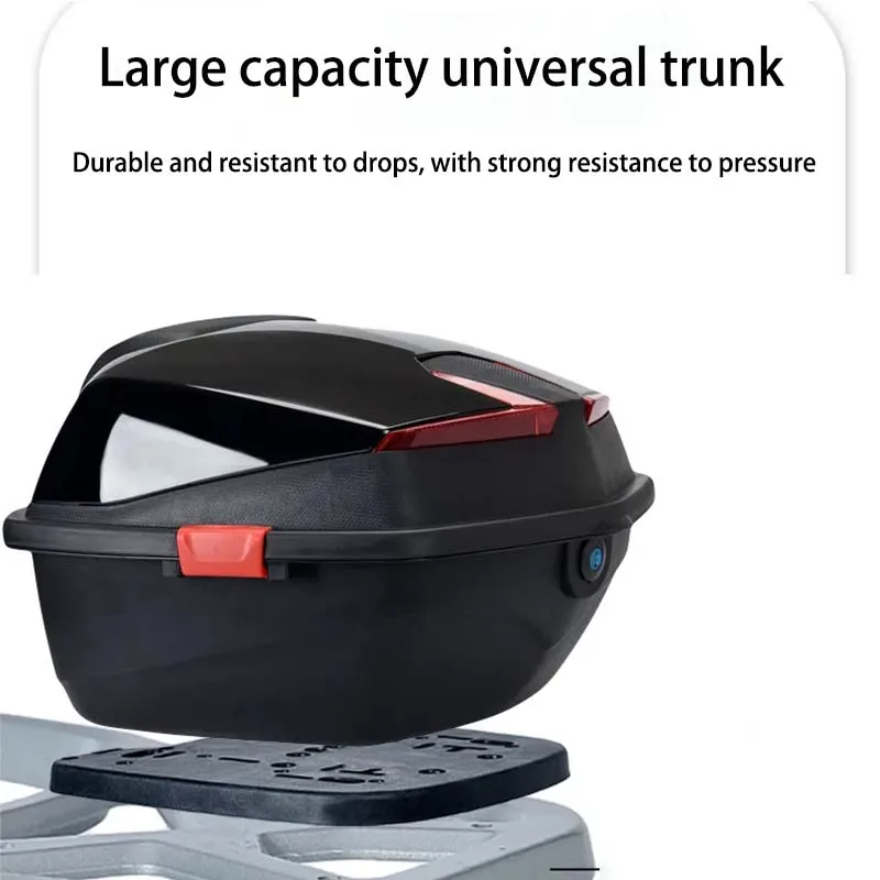 Electric Battery Car Trunk Universal Thickened Large Anti Shake Pedal Motorcycle Storage Box Toolbox Rear Trunk