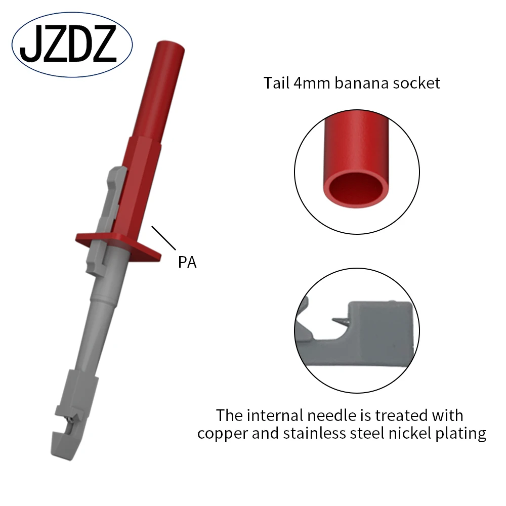 Imagem -03 - Jzdz-fio Piercing Probe Tester Clip Sonda de Perfuração Pinos Testador de Tensão Precisão Teste Sonda Testes Elétricos J.30020