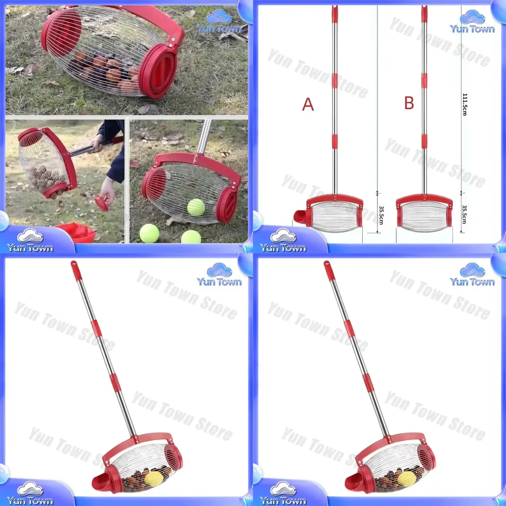 Multifunctional Long Handle Tennis Ball Collector for Walnut Fruit Picker Nut Gatherer Lawn Garden Tool Outdoor Sports