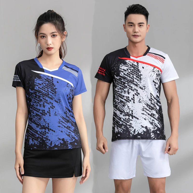 

High End Tennis Shirt Women & Men Badminton Uniform Table Tennis T-shirt Shorts Skorts Print Training Suit Ping Pong Tops Skirts