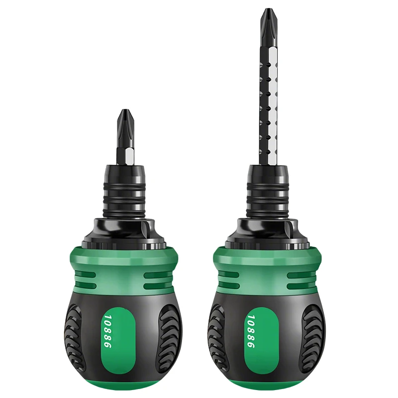 

Выдвижная отвертка с храповым механизмом, 1 шт., шлицевая крестовая отвертка двойного назначения, гайка, ключ для ремонта и обслуживания дома, ручные инструменты