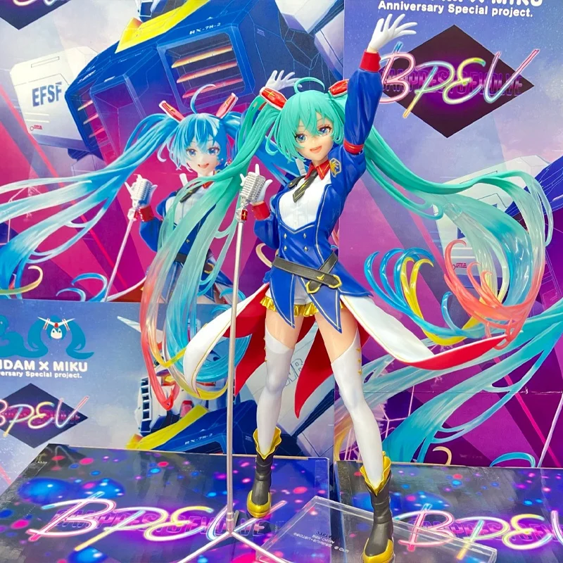 [Preventa] genuino Bandai Evolve Gundam X Miku aniversario proyecto especial Banpresto Vocaloid Hatsune Miku juguete coleccionable