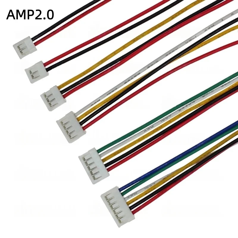 10 قطعة Anpu 2.0 مللي متر TE/AMP سلك طرفي أحادي 179228 2/3/4/5/6/7/8/9/10Pin 150 مللي متر كابل #1