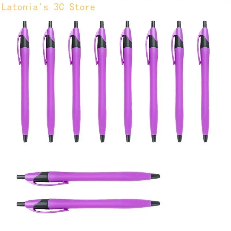 

10 Pcs 1.0mm Ballpoint Pen Smooth Writing Pen Plastic Ballpoint Pen for School X3UB