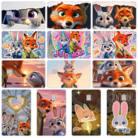 Judy Hopps and Nick Wilde Credit Card Skin Sticker Matte Coating Anti Scratch Suitable for VISA Cards and Other IC Magnetic Card