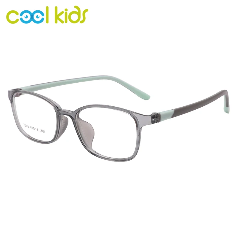 COOLKIDS الأطفال TR90 مستطيل كريستال إطارات النظارات إطارات بصرية مرنة للأطفال نظارات رياضية نظارات 7003