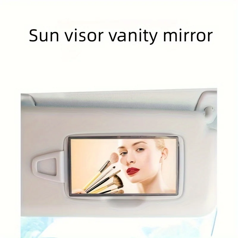 Auto Sonnenblende HD dekorative Spiegel aufkleben Auto bruchs icher Edelstahl Kosmetik spiegel