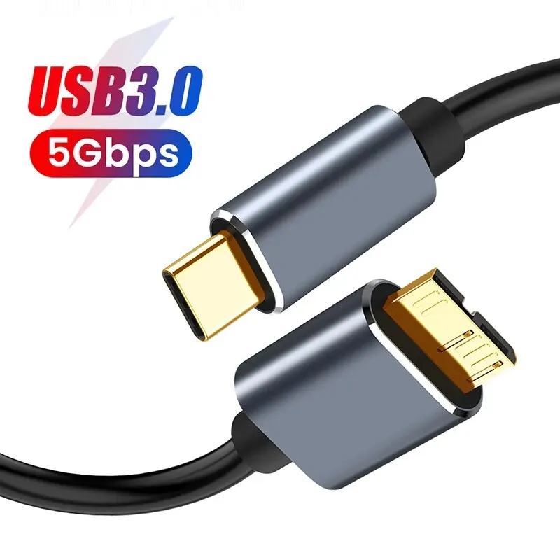 Micro B USB C 3.0 kabel TypeC do USB 3.0 Micro B kabel 5Gbps kabel zewnętrzny dysk twardy kabel do dysku twardego komputera