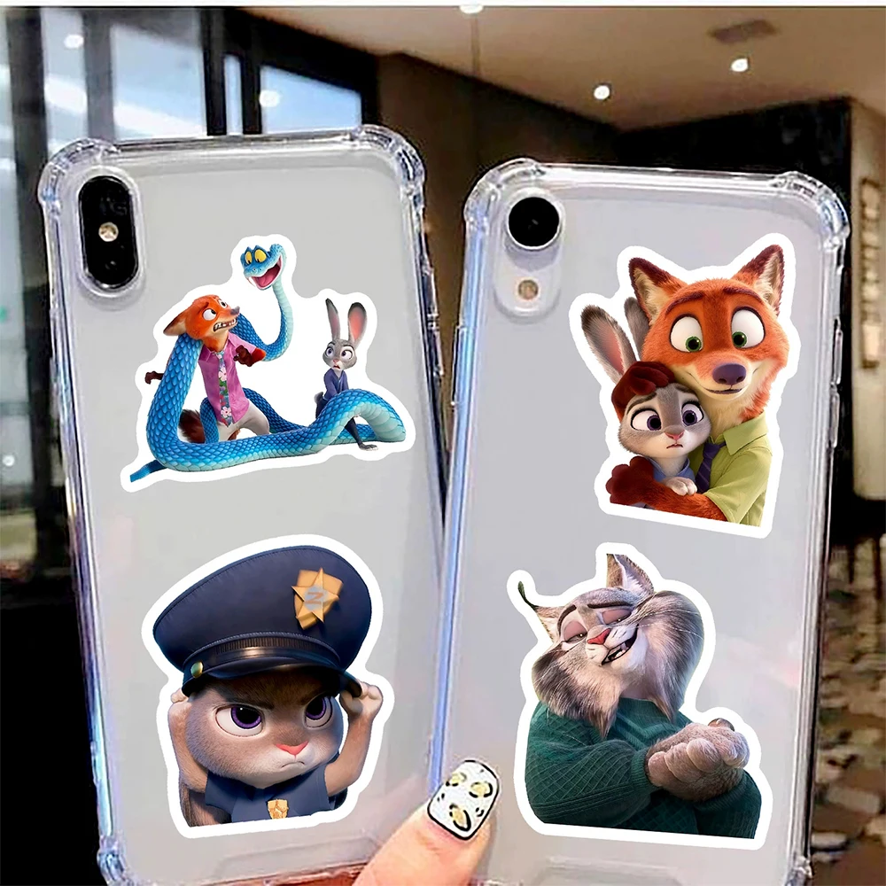 10/30/50 قطعة ديزني الكرتون Zootopia 2 ملصقات الشارات Skateboard بها بنفسك سكيت الهاتف دفتر حقيبة لطيف أنيمي لاصقة تزيين هدية