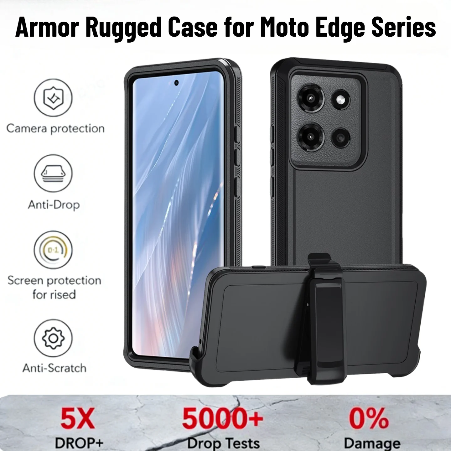 Heavy Armor Rugged OTT-BOX Case For Moto G Stylus 2026 G Power 2025 G Play 2024 Edge 2025 5G Defender Belt Clip Shockproof Cover