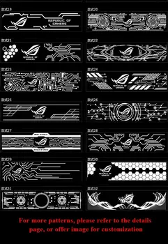 ARGB podsvícený panel pro PC skříně, přizpůsobený boční zadní panel pro GPU, zdobený herní panel pro MOD šasi 5V 12V barevný AURA SYNC 6 nejlepší prodej barevný grafický procesor - №4