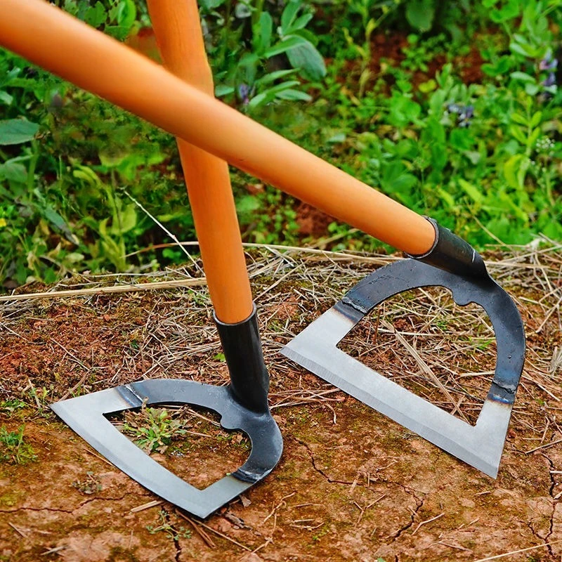 Weeding Hoe Hollow Hoe Thick Saw Blade Steel Hoe Farm Long Handle Hoe Solid Steel Large Size Gardening Weeding Tool