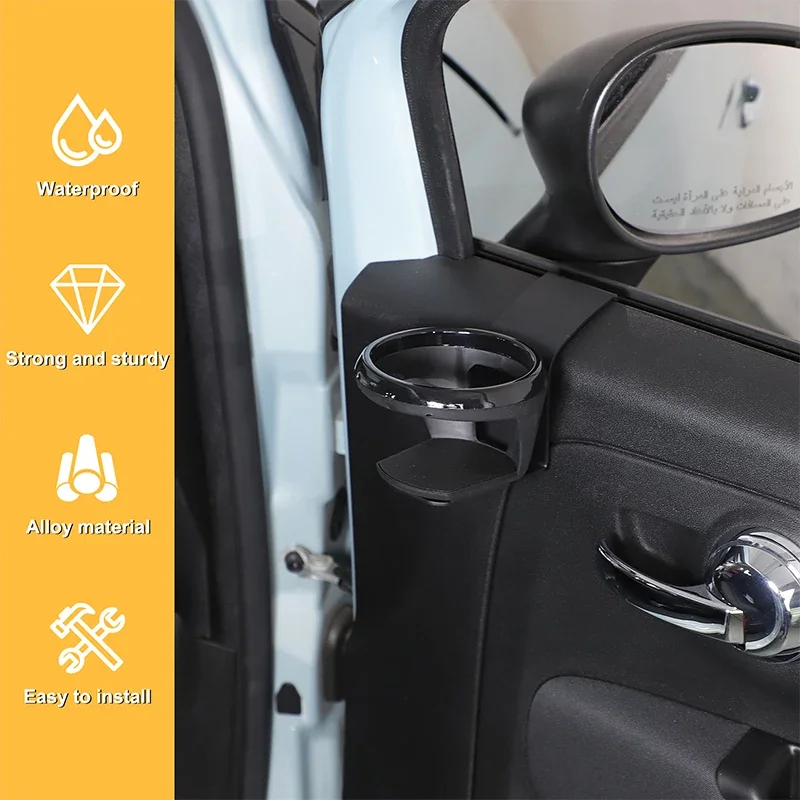For Fiat 500 2010-2025 Car Front Door Side Drink Cup Bottle Holder Auto Interior Accessories