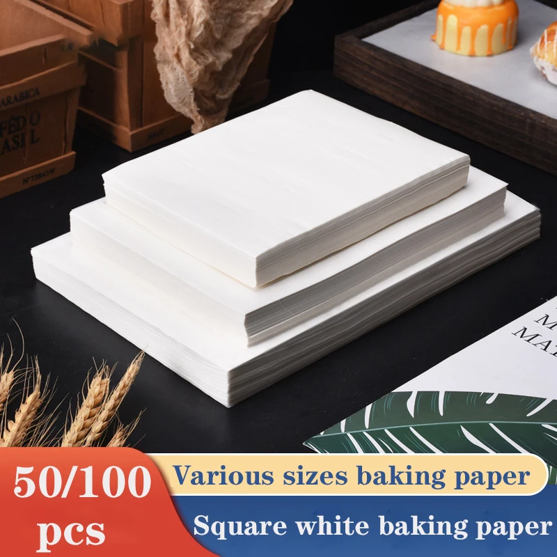 White Baking Paper Parchment Paper Biscuit Cake Wax Paper Is Suitable for Food Packaging Cakes and Pastry Baking Mat Bakeware