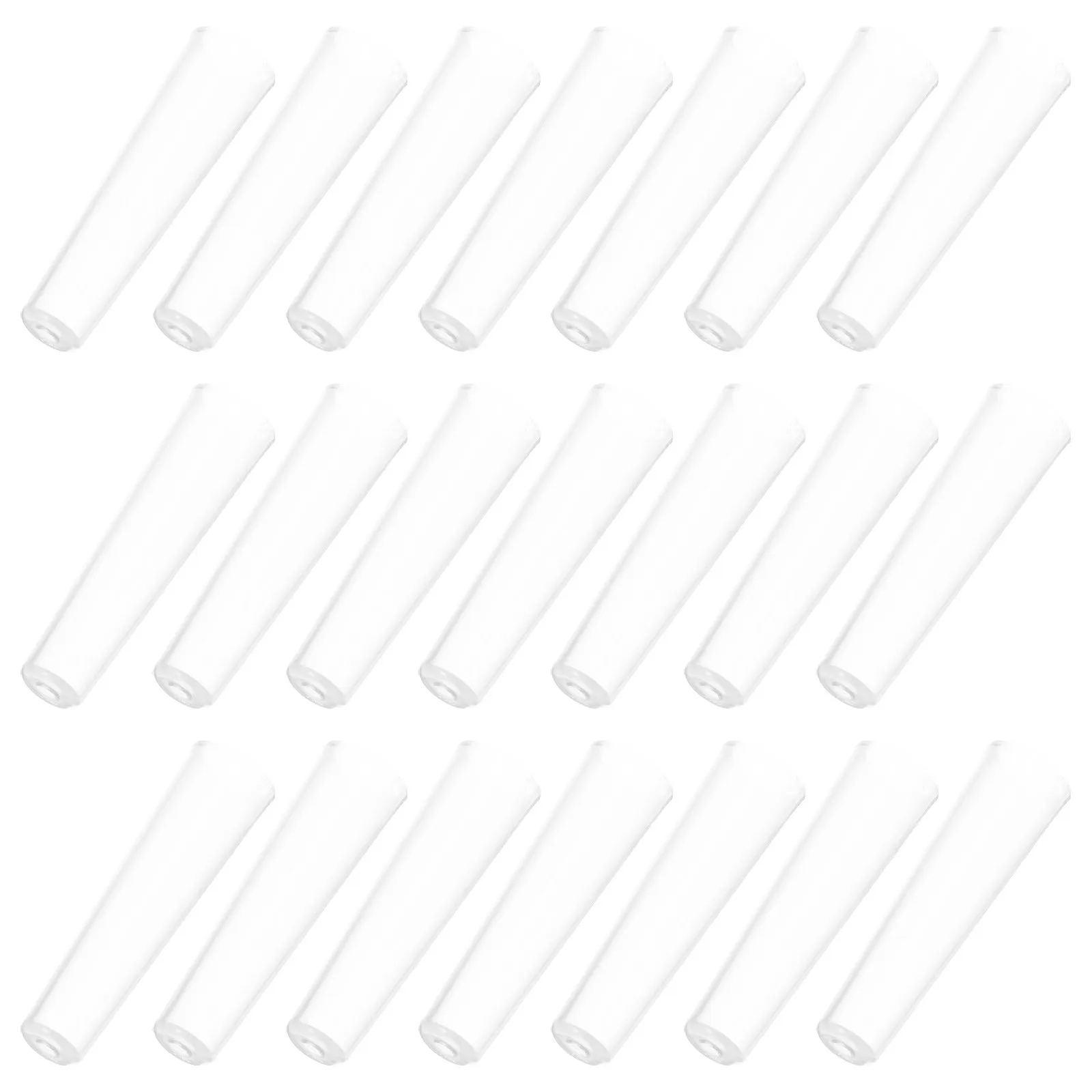 50Pcs Pencil Cap Extender Clear Plastic Pencil Protector Cover Versatile Use for Eyebrow Pencils Short Pencils Comfort Grip