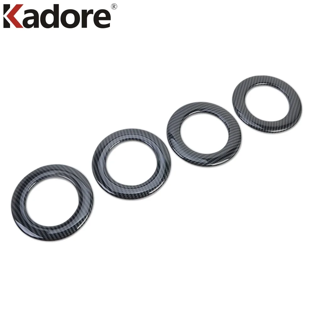 لتويوتا سيينا 2019 2020 ألياف الكربون العلوي تكييف الهواء تنفيس غطاء الكسوة مخرج تيار متردد الإطار اكسسوارات السيارات الداخلية