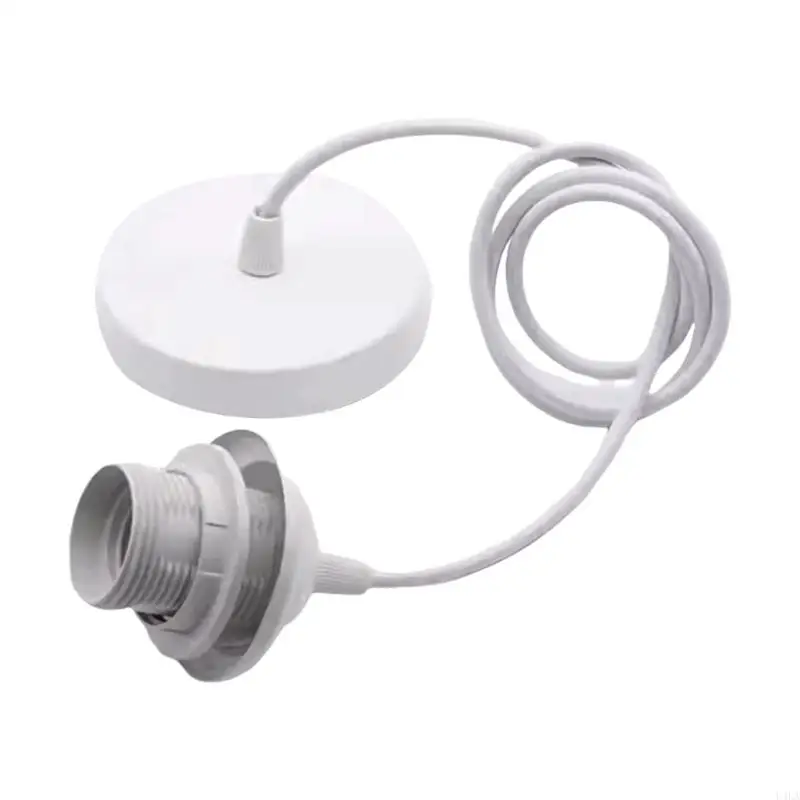 

U4LA Ceiling Lamp Holder Socket Lamp Base E27 Hanging Lamp Holder With 1.5m Hanging Wire for LED Pendant Light Enduring
