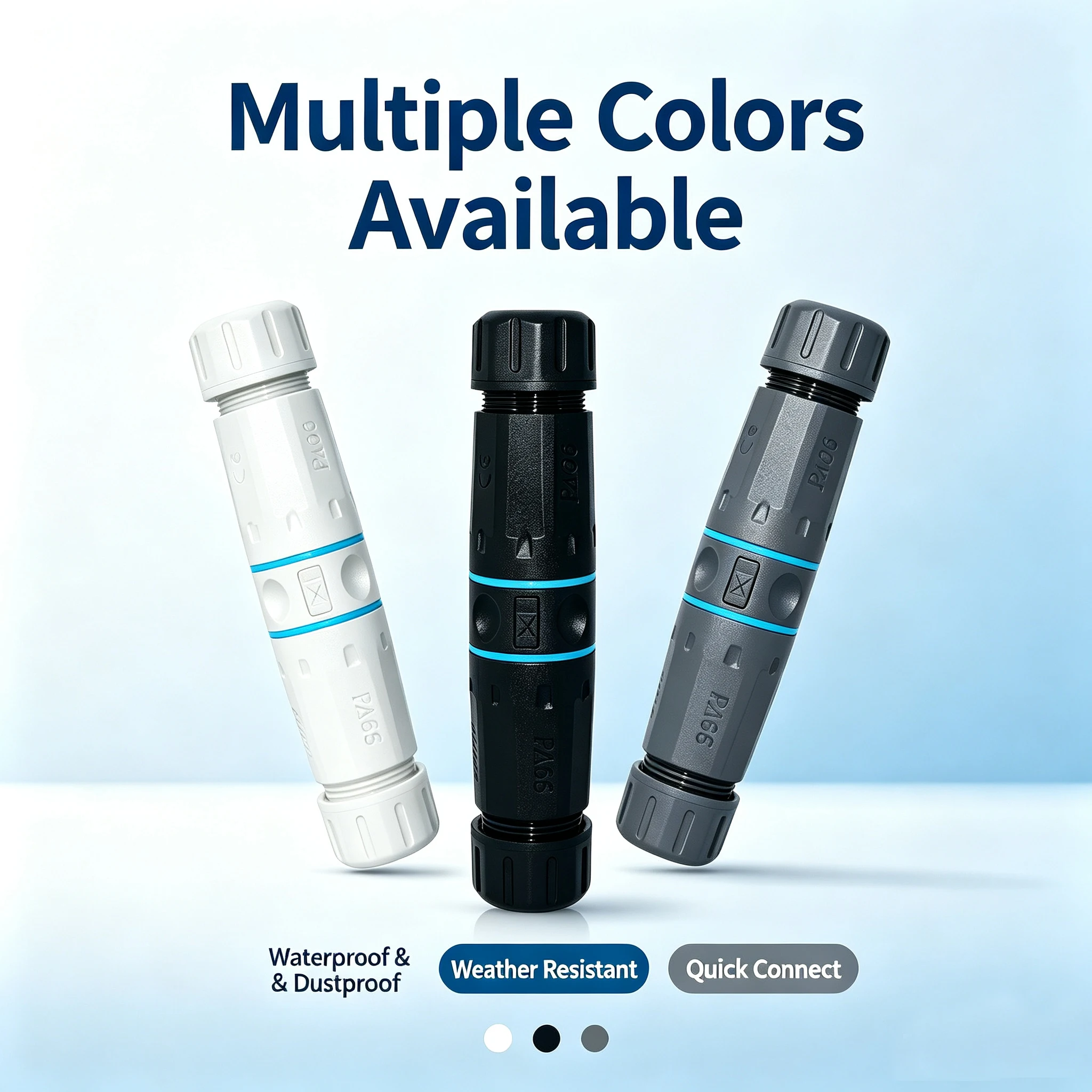 YPM23-CAT6-A IP68 Waterproof CAT6 RJ45 Connector Nylon Ethernet Coupler With Tinned Copper Contacts, Shielded Stable Network Sig