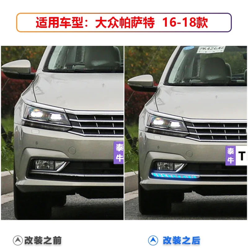 Geeignet für 16–18 Passat Tagfahrlichter, Nebelscheinwerferrahmen, modifizierte LED-Dekorationslichter, Tagfahrlicht