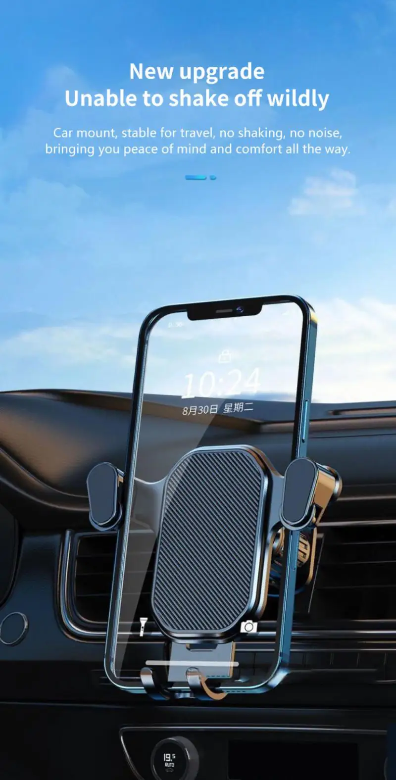 New Auto Phone Holder Gravity Mobile Stand GPS Support Auto Air Vent Mount For IPhone 14 13 12 11 Pro Max Xr Xiaomi Samsung