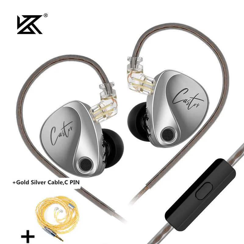 新しい KZ キャスターインイヤー HiFi イヤホン 2DD ダイナミック