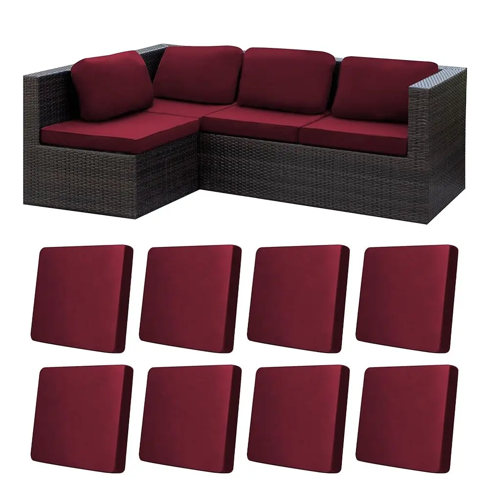 

8Pcs Stretch Patio Cushion Covers,Outdoor Couch Covers Replacement,Outdoor Couch & Sofa Slipcovers,For Patio Furniture Cushion