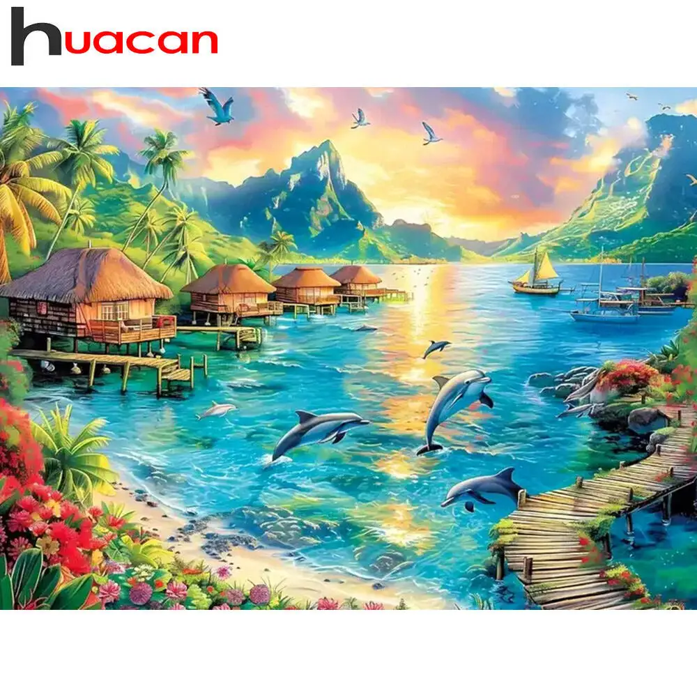 Huacan DIY-Diamantgemälde, Tiger-Diamant-Mosaik, Tier, neue Kollektion, 2025, dekorative Gemälde für Zuhause