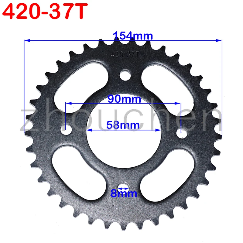 420/428 Chains 58MM 37T/41T/48T Motorcycle Chain Sprockets Rear Back Sprocket For ATV Quad Pit Dirt Bike Motorcycle Motor Moped