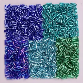 300顆11/0管珠2x6mm扭曲管珠玻璃珠螺旋珠,適用於DIY手鍊、珠寶、服飾製作及配件 10 最佳銷售 管珠 - №5