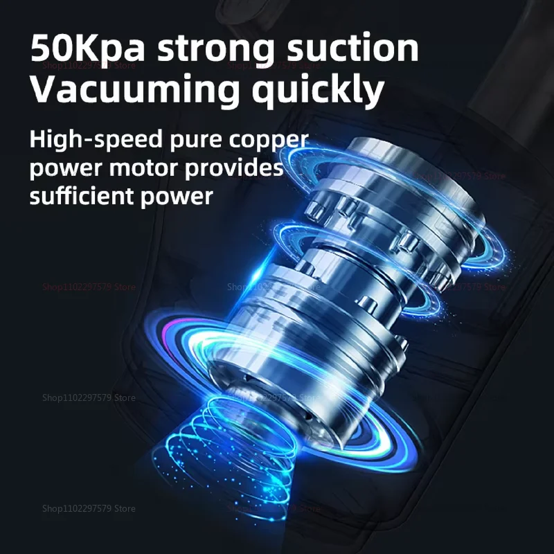 Wireless Handheld Vacuum Cleaner Cordless Rechargeable Auto Car Pet Mini Vacuum Cleaner Strong 50000Pa for Home and Car Cleaning