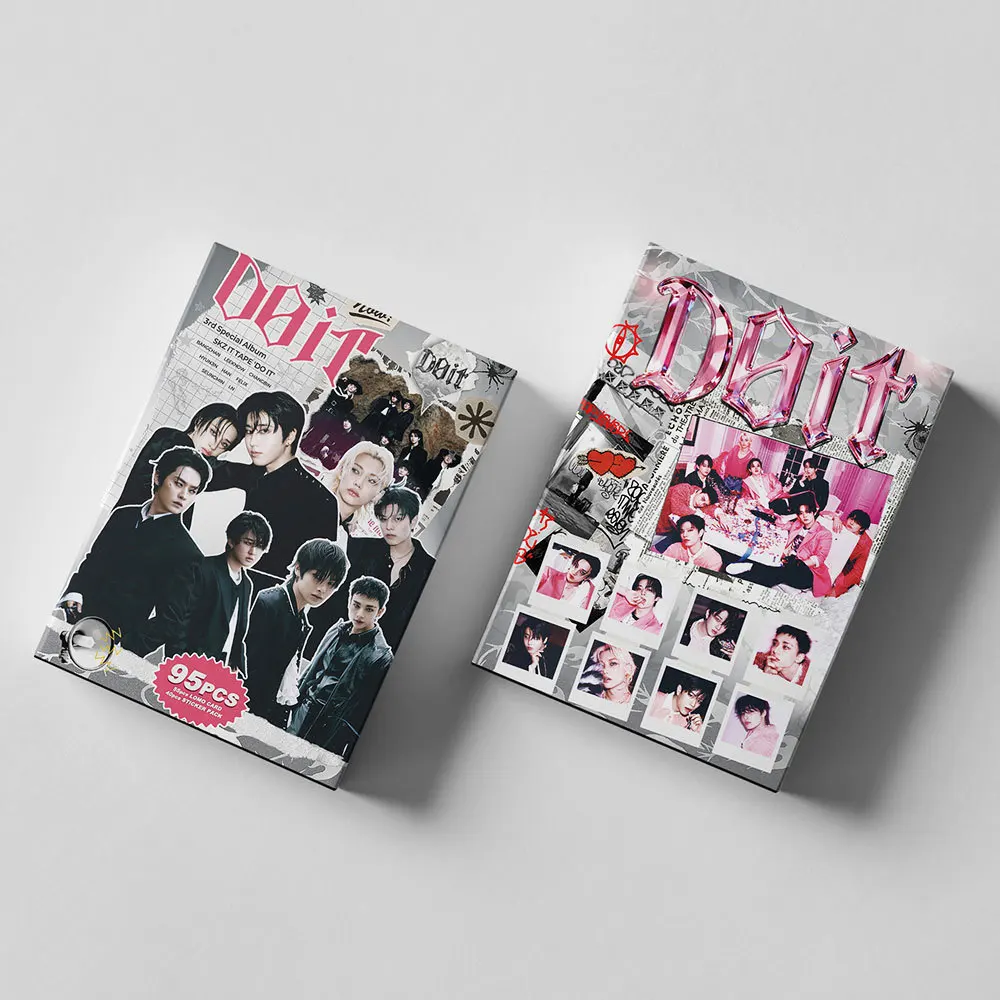 95pcs Stray Kids Little Card New Album DO IT Photo Card Stickers Small Card SKZOO Peripheral Collection Card Lomo Card Gift
